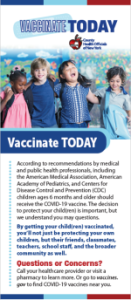 Covid-19 Vaccination Resources for New York State School Districts - Children Specific Rack Card