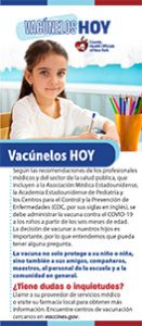 Covid-19 Vaccination Resources for New York State School Districts - Rack Card Spanish